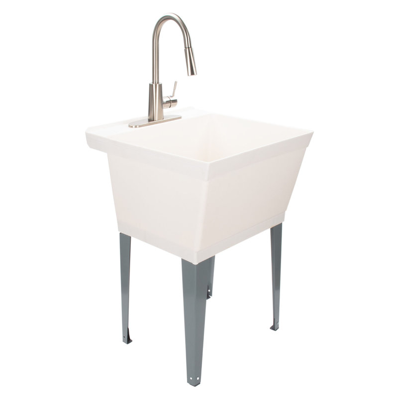 UtilitySink 22.88'' L x 23.5'' W Free Standing Laundry Sink with